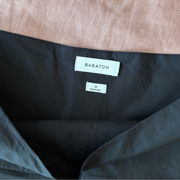Babaton Black High Waist Cotton Skirt - Picture 5 of 10